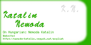 katalin nemoda business card